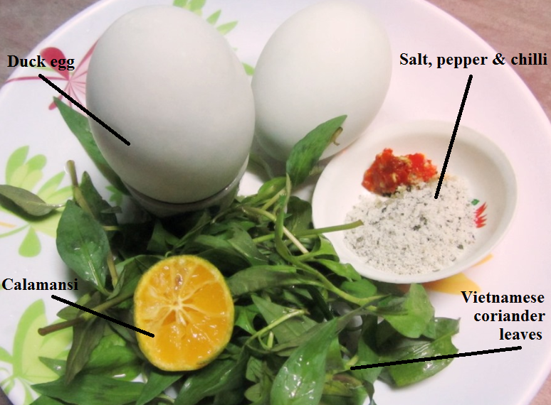 This diagram shows the essential components of a serving of fetal duck egg