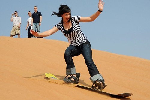 Sand sledding is a popular activity at Mui ne
